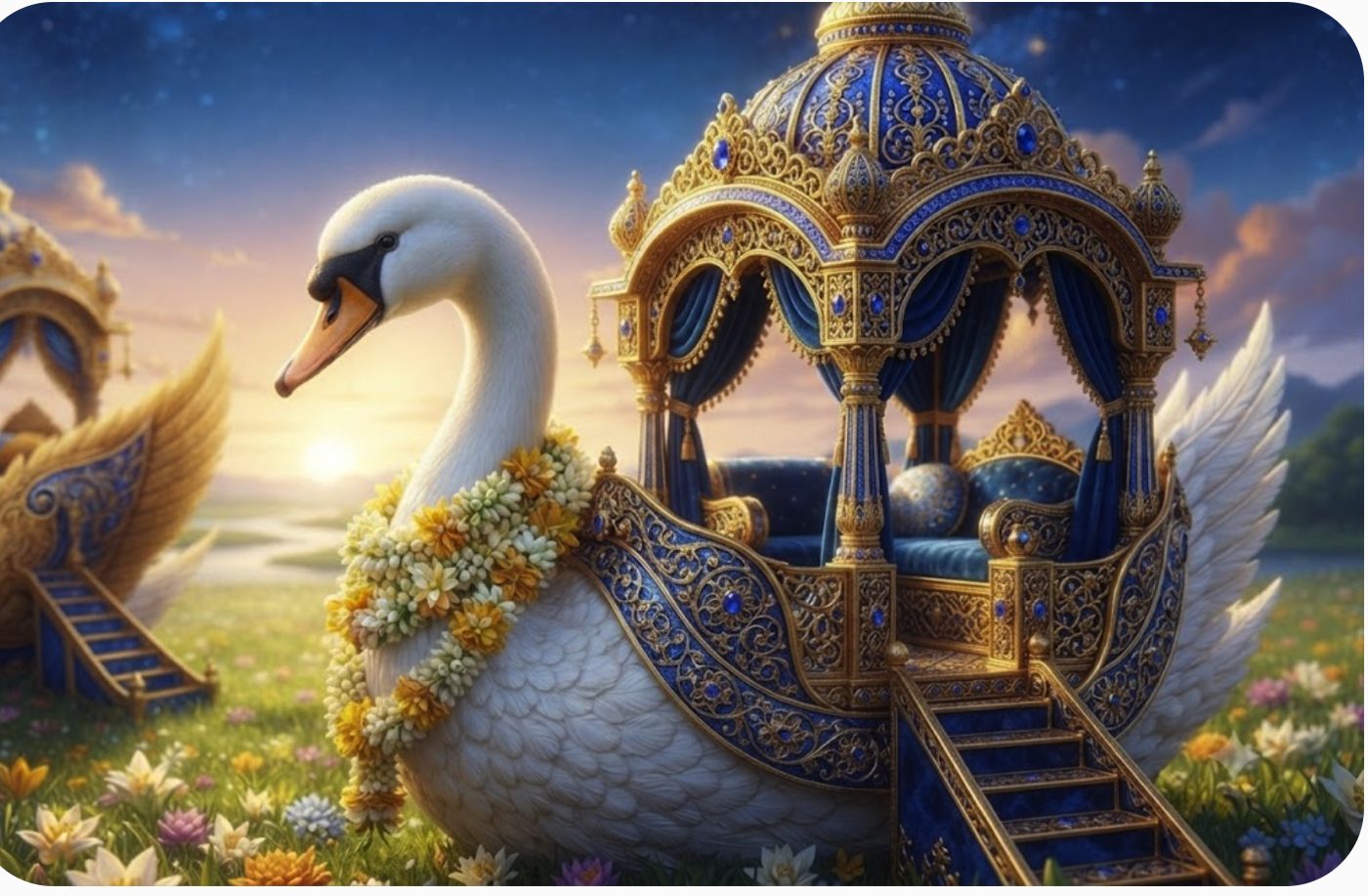 Vaiṣṇava Vimāna — the transcendental swan carrier
