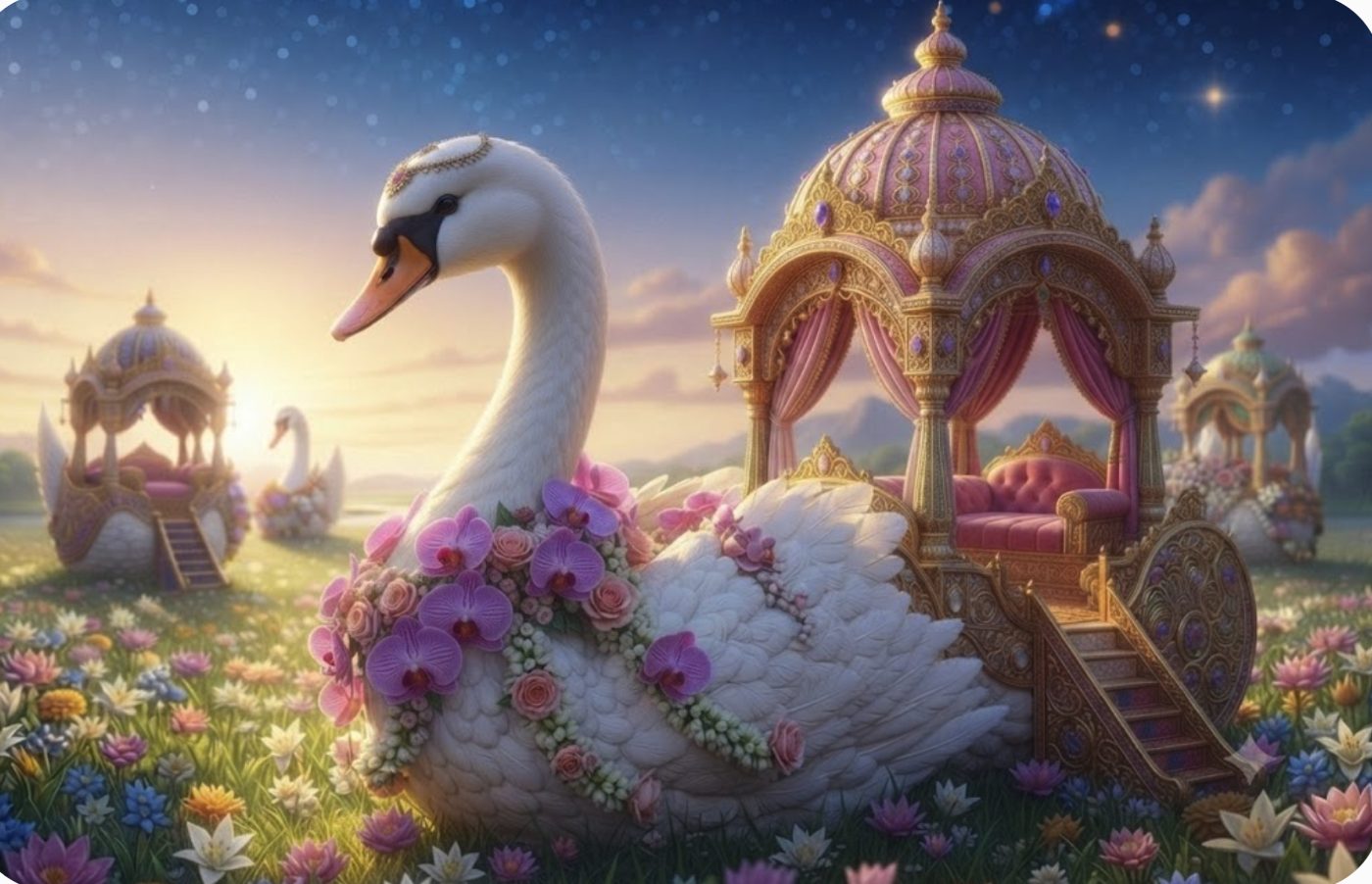 Vaiṣṇava Vimāna — the transcendental swan carrier
