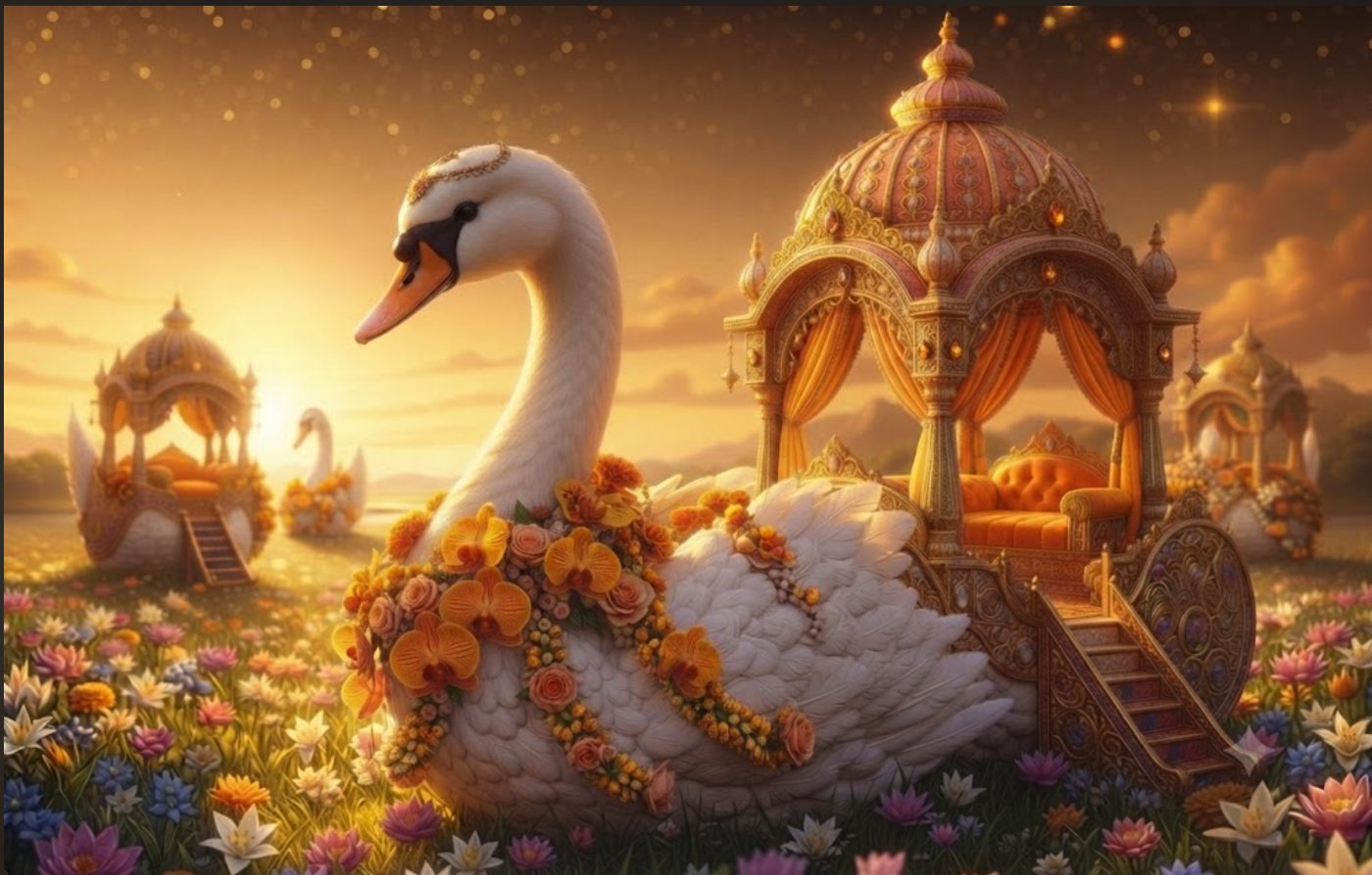 Vaiṣṇava Vimāna — the transcendental swan carrier